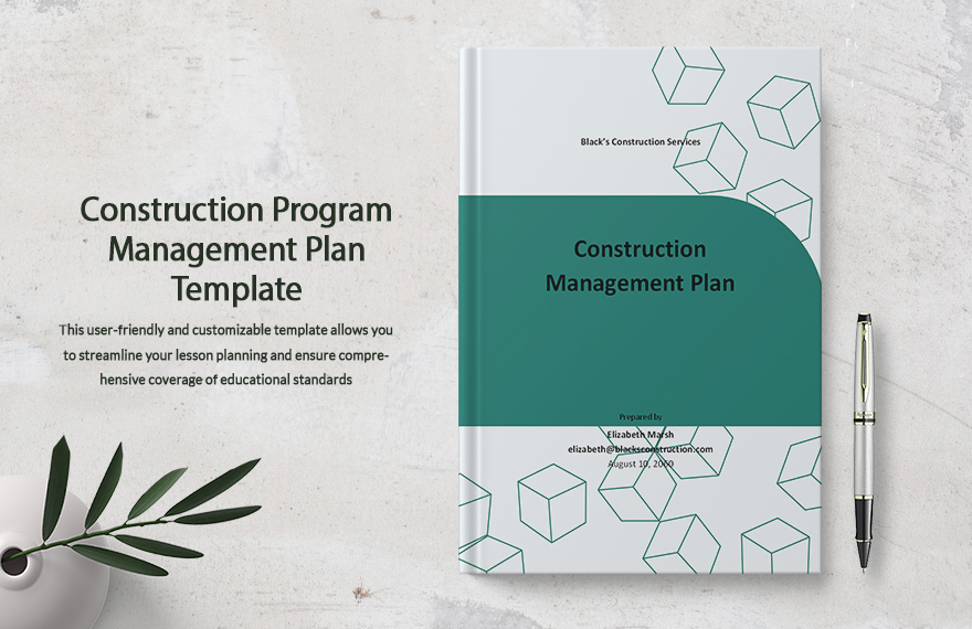 Construction Program Management Plan Template 