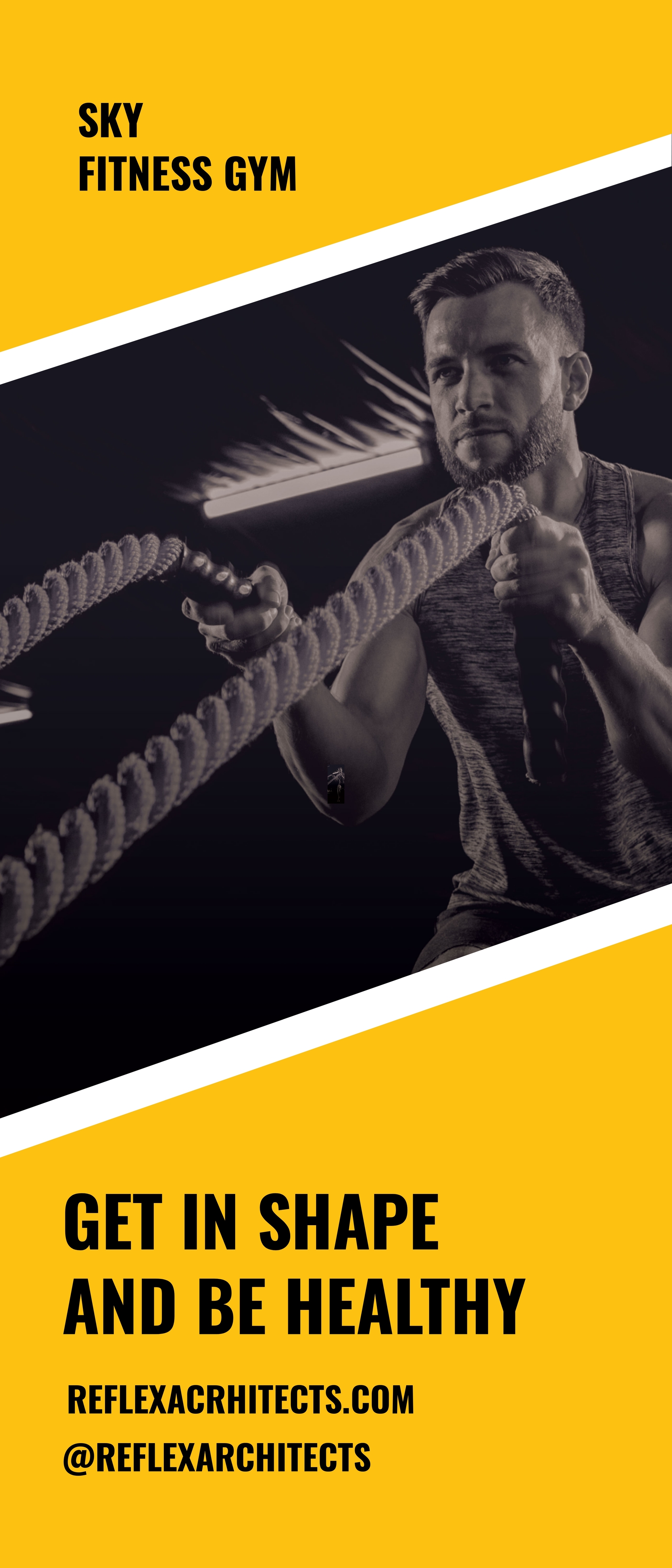 Modern Gym Roll-Up Banner Template