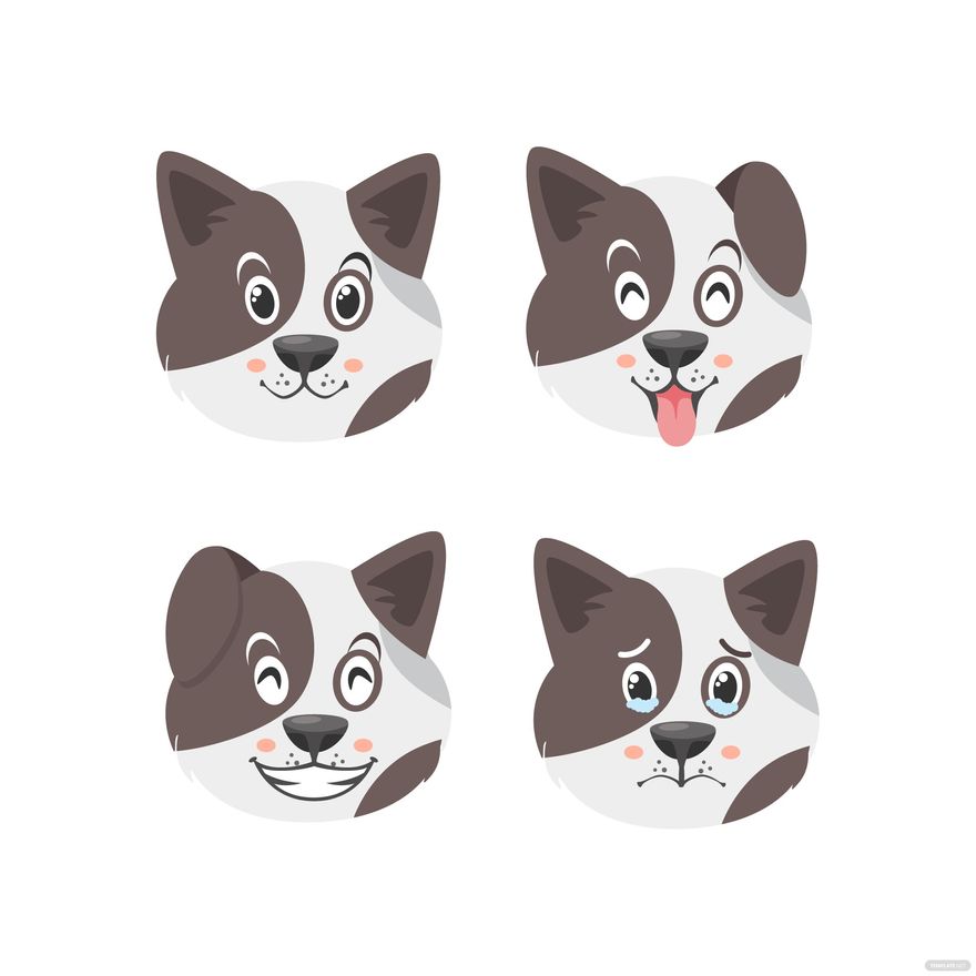 Dog Emoji Vector