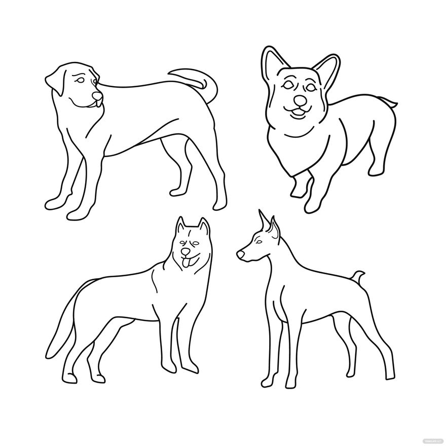 Dog Outline Vector