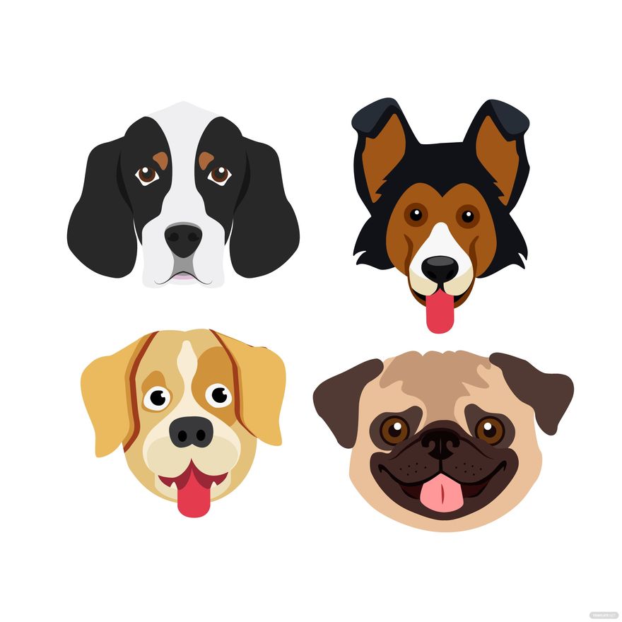 Dog Face Vector