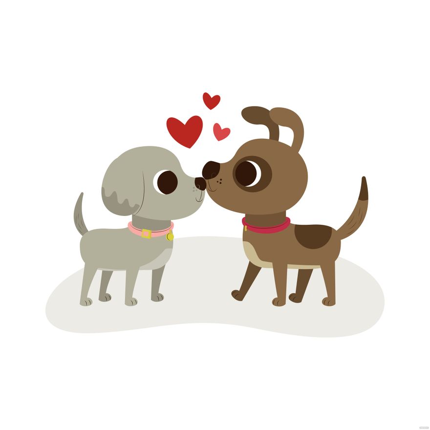 Kissing Dog Vector