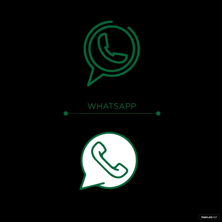 WhatsApp Outline Icon Vector