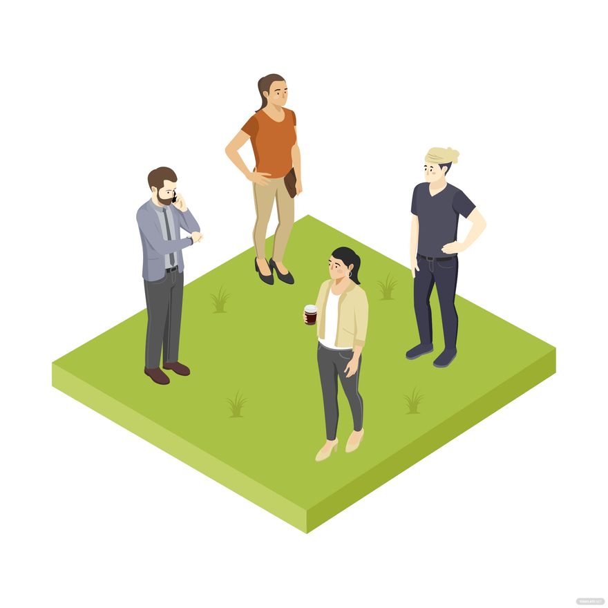 Isometric People Vector