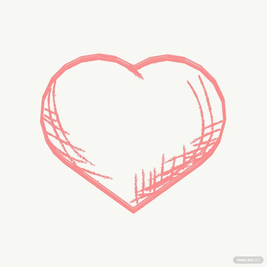 Heart Outline Sketch Vector