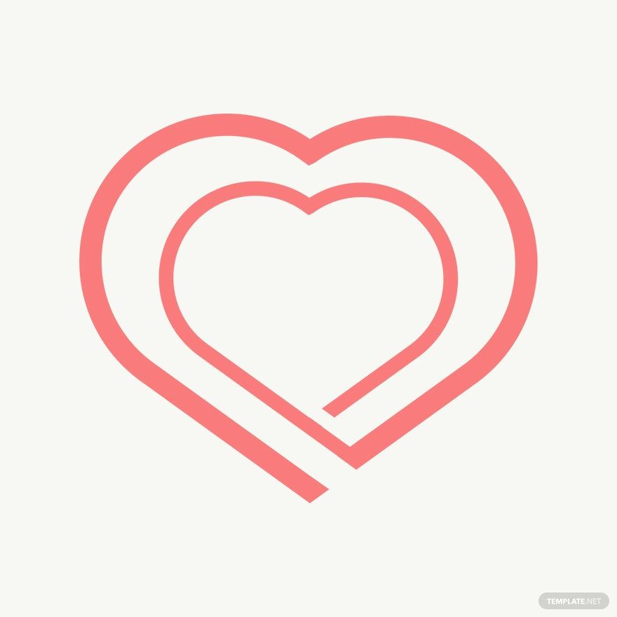 Heart Shape Outline Vector