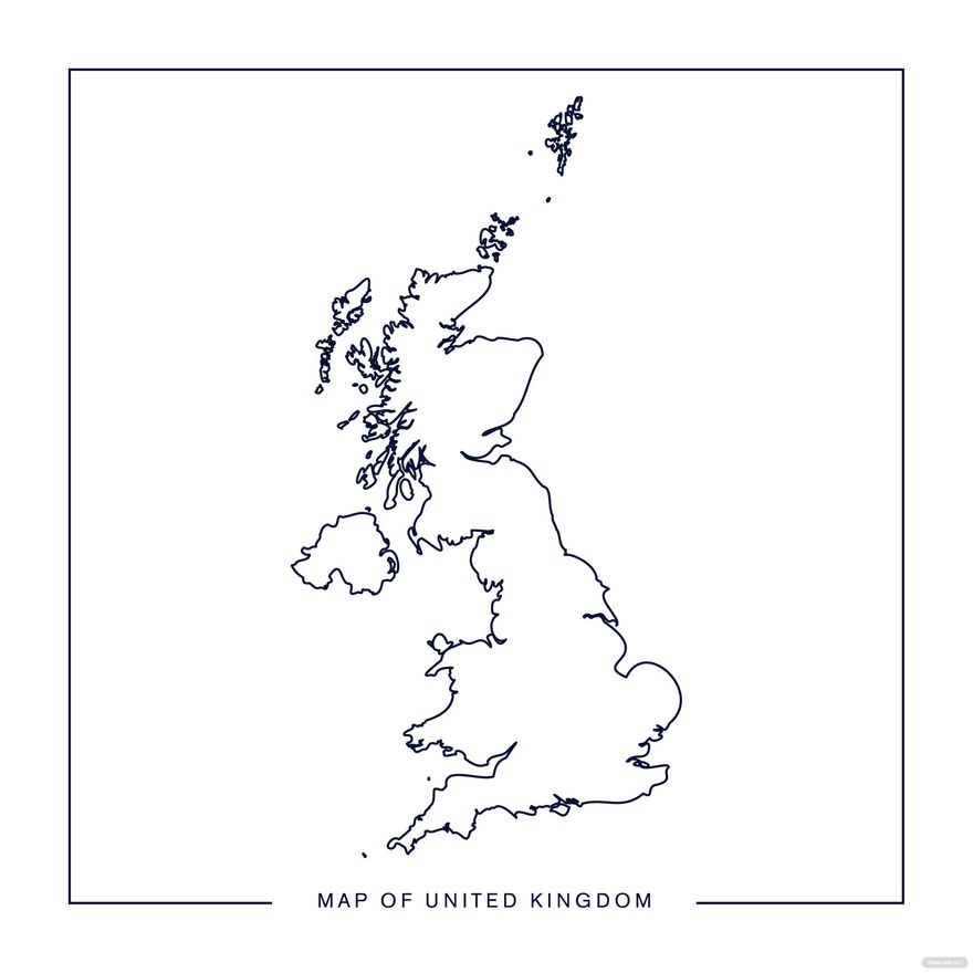 UK Map Outline Vector