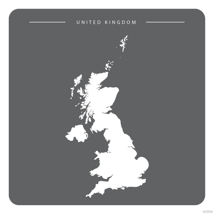 White UK Map Vector