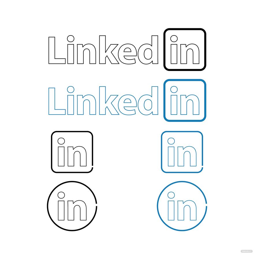 LinkedIn Outline Vector