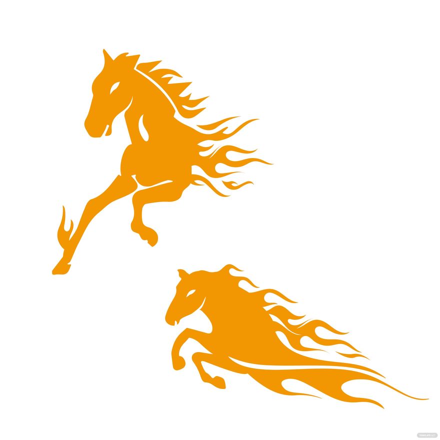 Flame Horse Vector