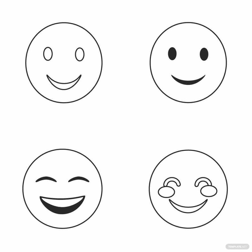 Smiley Outline Vector