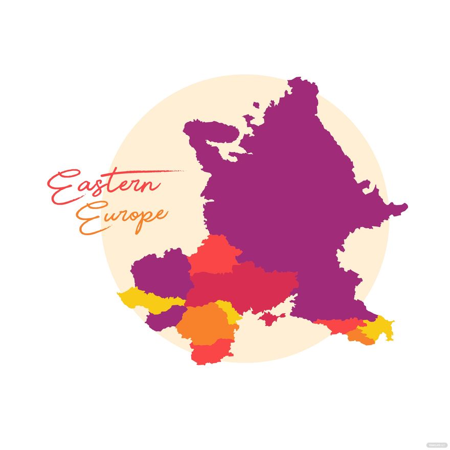 Eastern Europe Map Vector