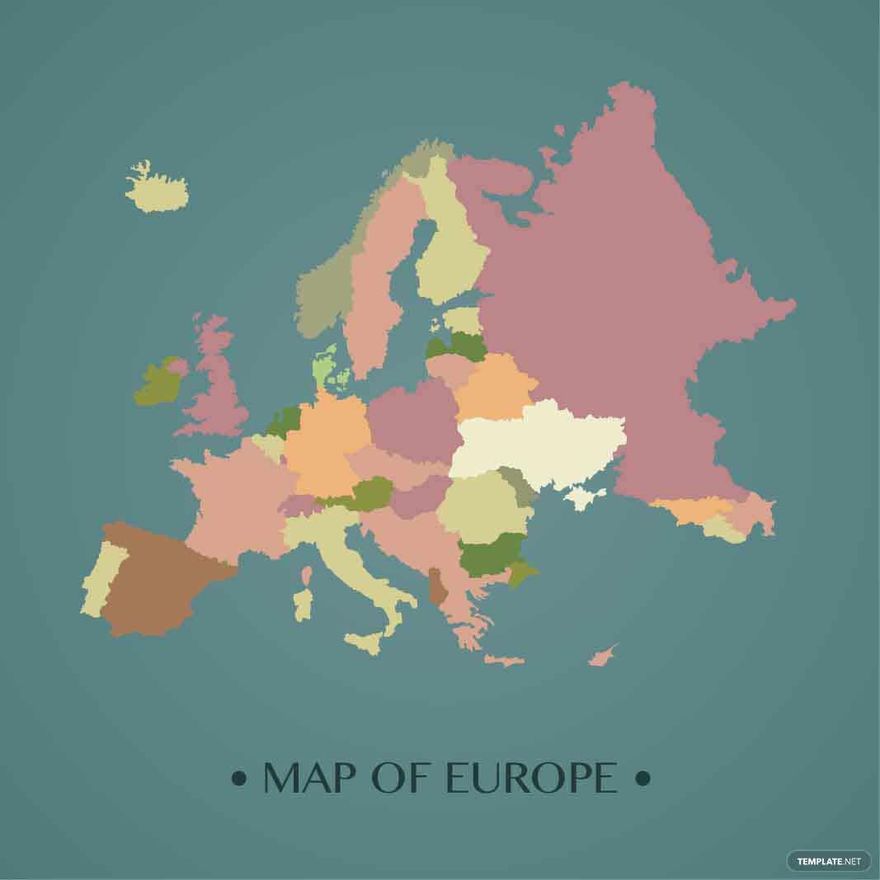 Simple Europe Map Vector