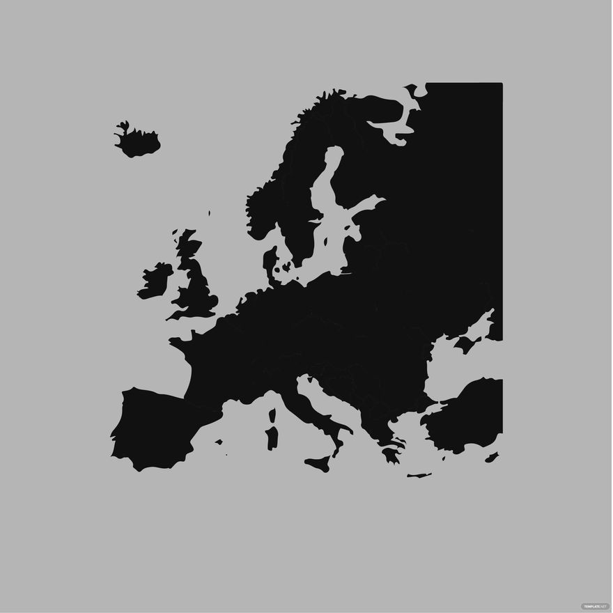 Europe Map Shape Vector