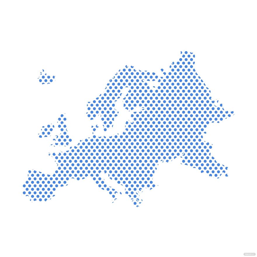 Europe Map Dot Vector