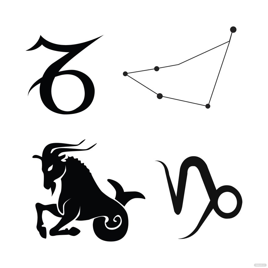 Capricorn Sign Vector