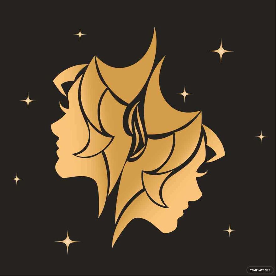 Gold Gemini Vector