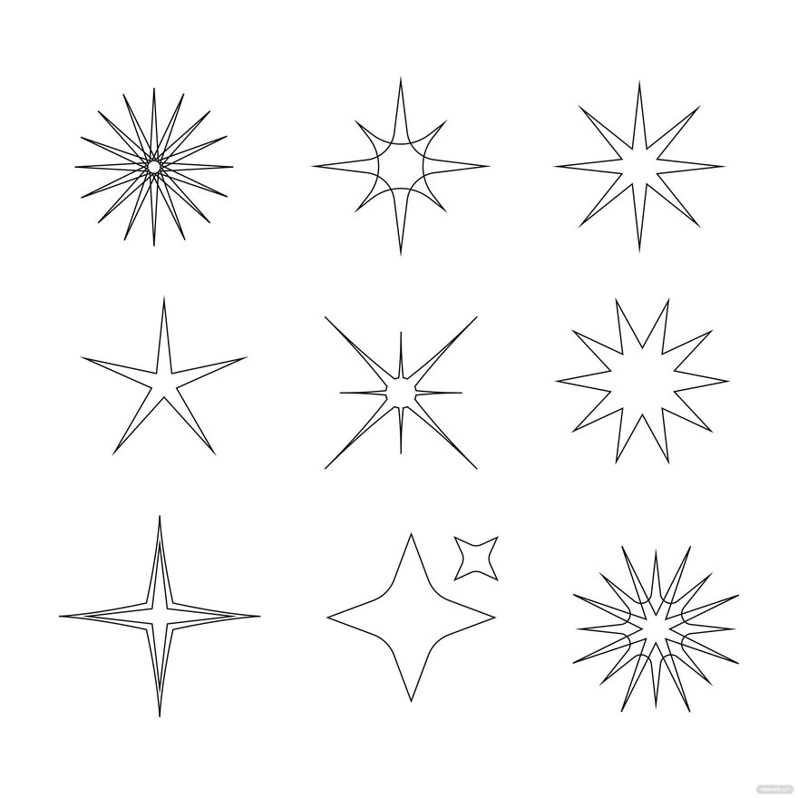 Sparkle Outline Vector