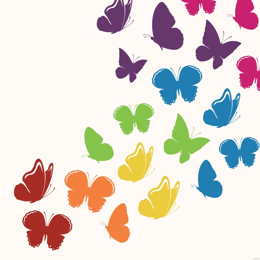 Rainbow Butterfly Vector in Illustrator, EPS, SVG, JPG, PNG