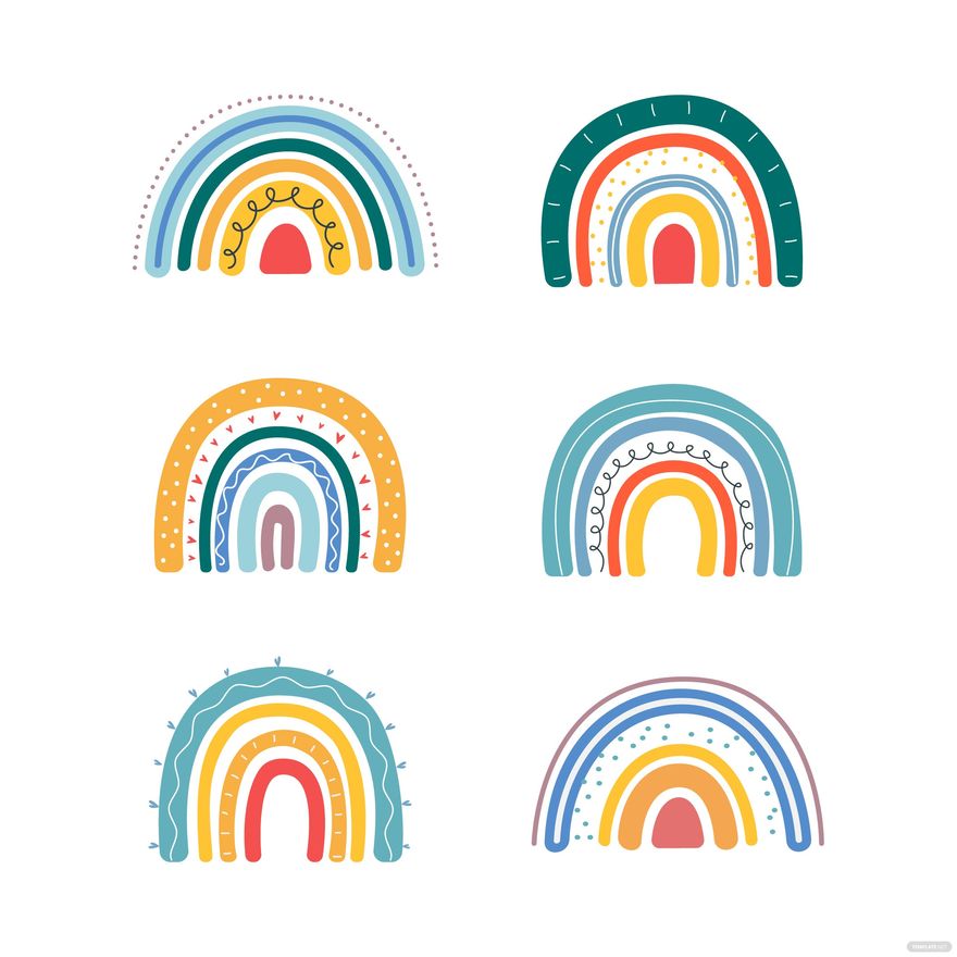 Boho Rainbow Vector