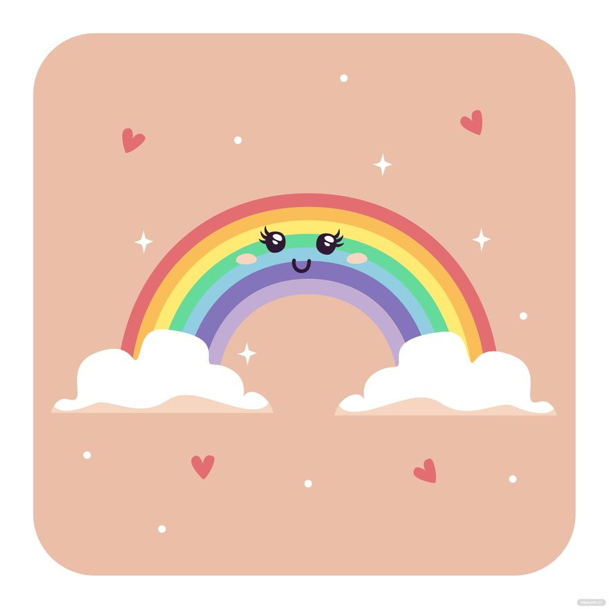 Cute Rainbow Vector