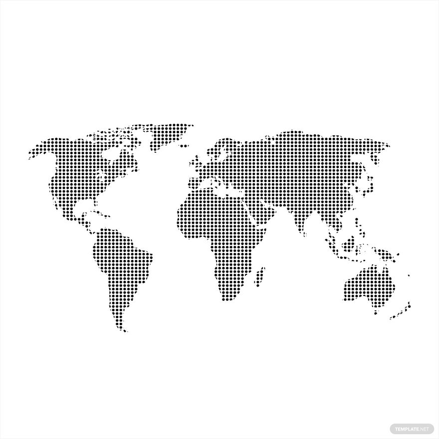 Dotted World Map Vector