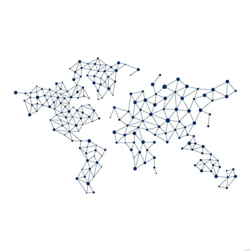 Connected World Map Vector