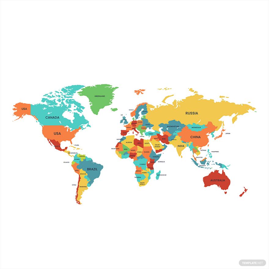 Political World Map Vector