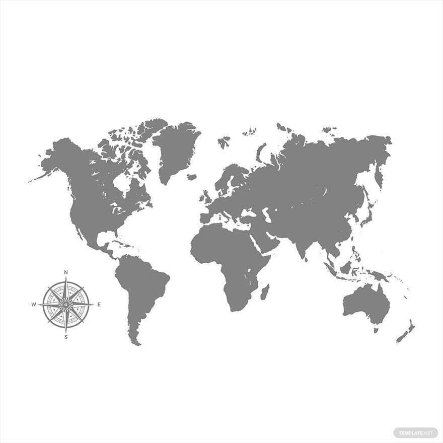 Flat World Map Vector