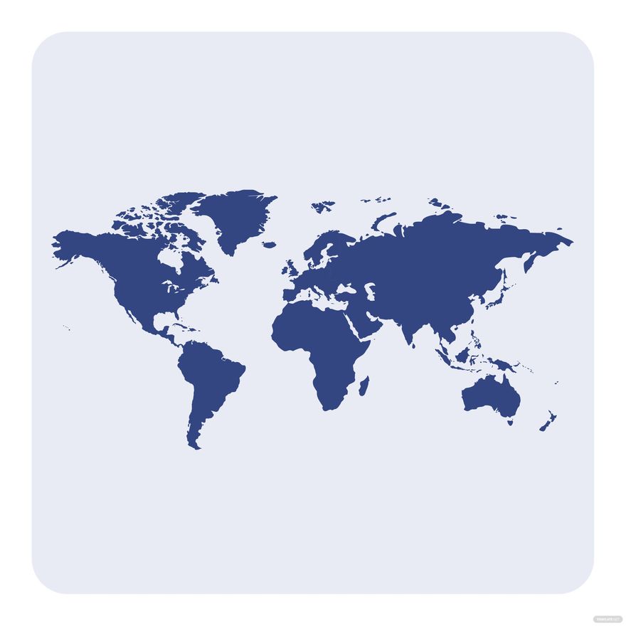 Blue World Map Vector