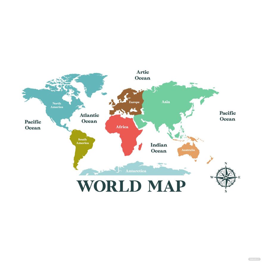 Colorful World Map