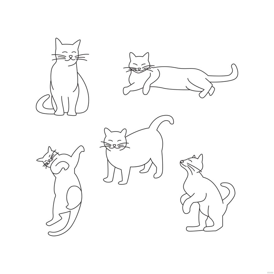 Cat Outline Vector