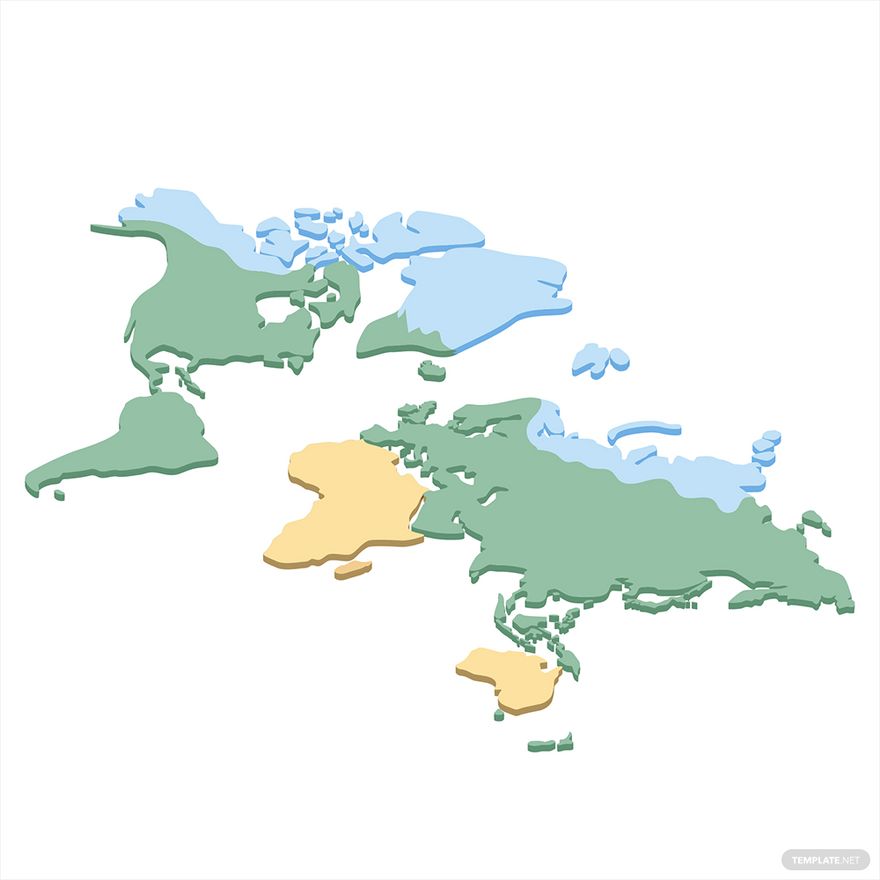 3D World Map Vector