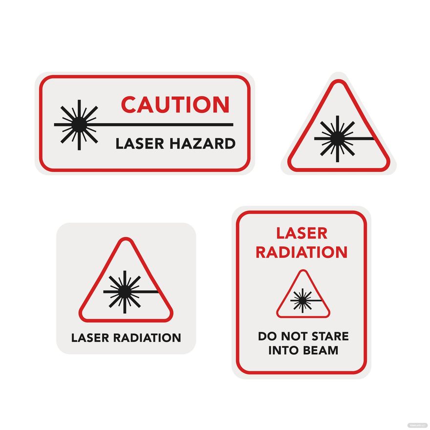 Laser Warning Sign Vector