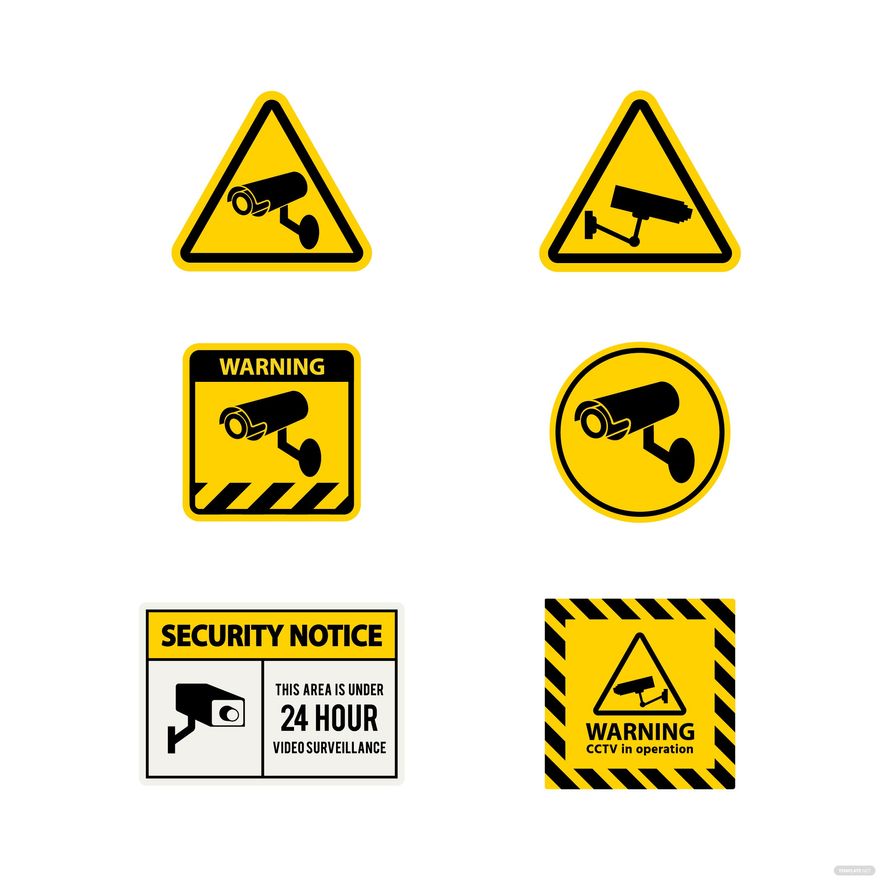 CCTV Warning Sign Vector