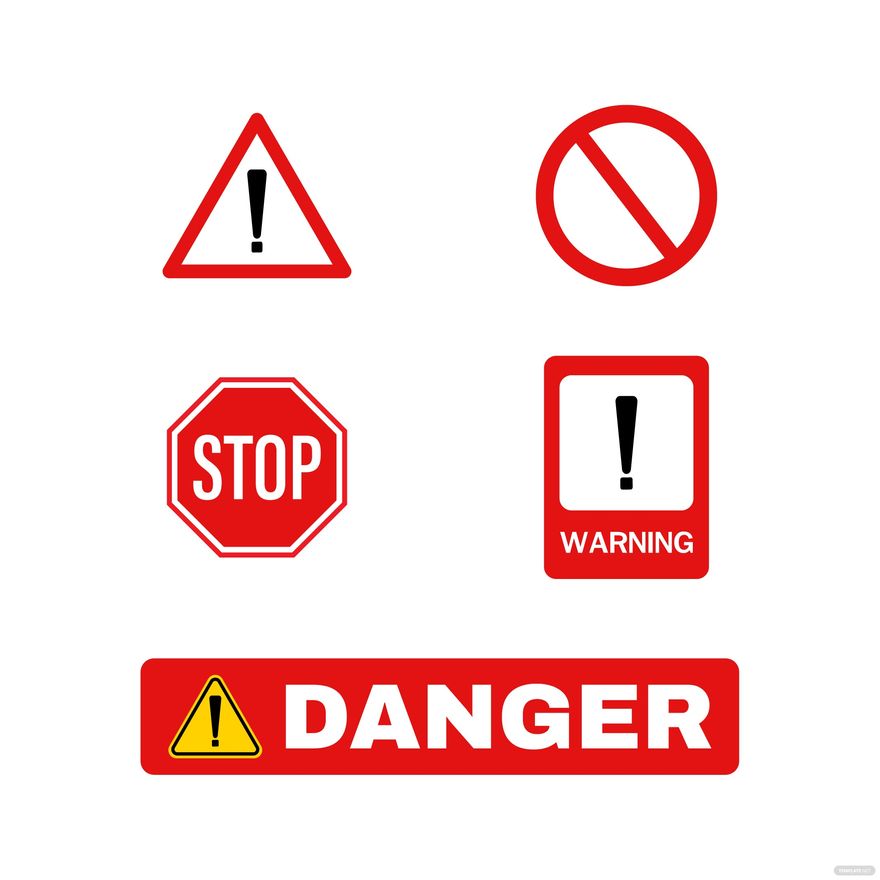 Red Warning Sign Vector