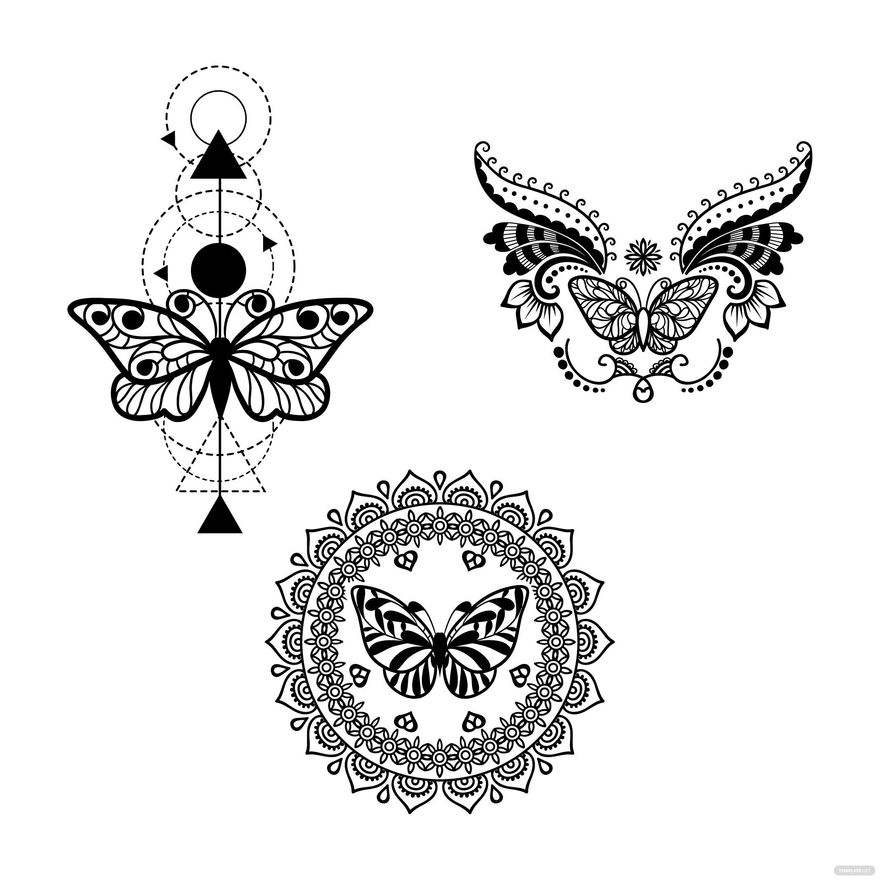 Butterfly Tattoo Vector