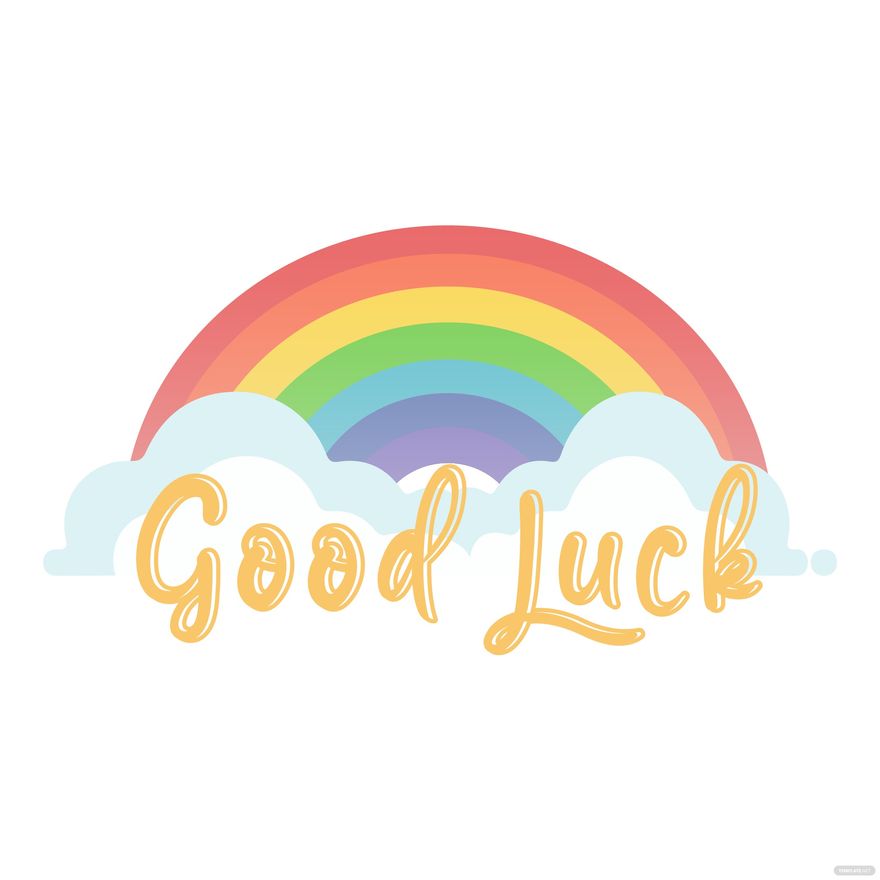 Rainbow Good Luck Vector