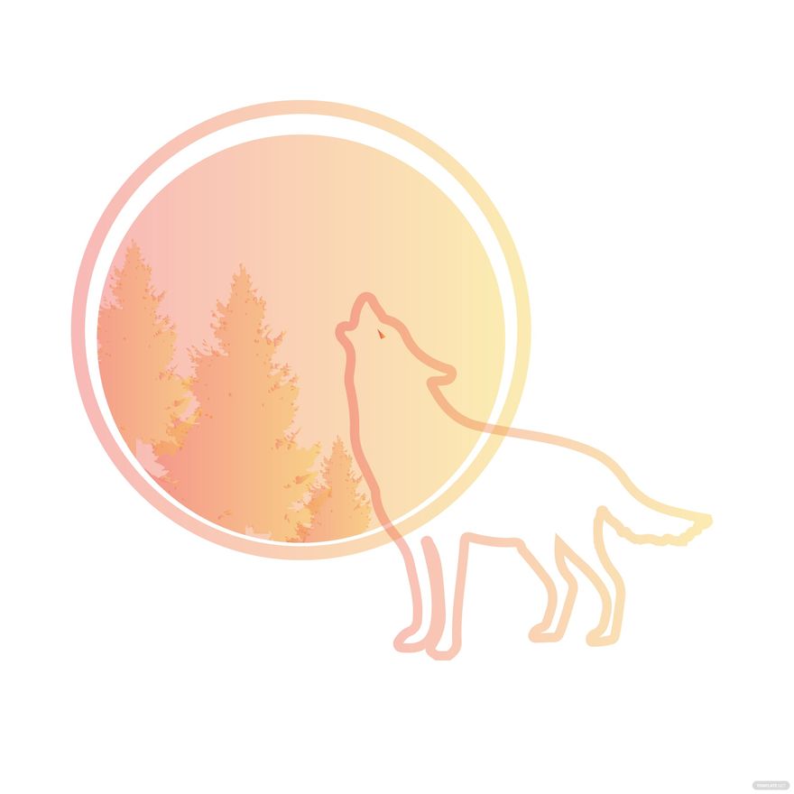 Minimalist Wolf Vector