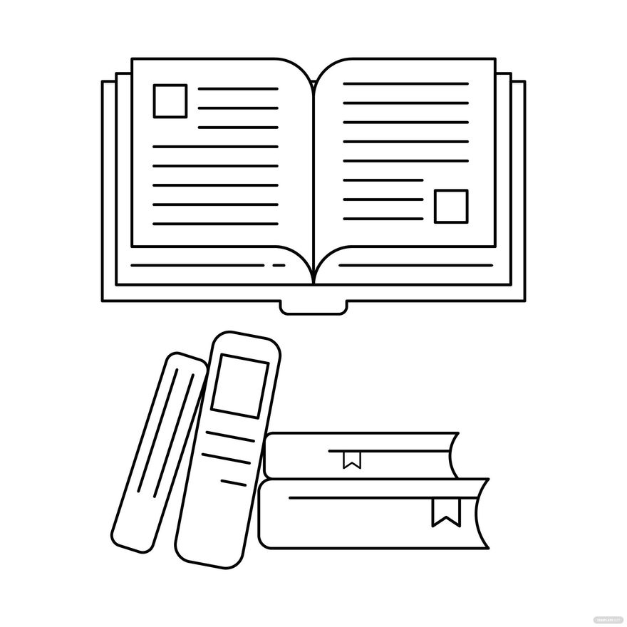 Book Outline Vector