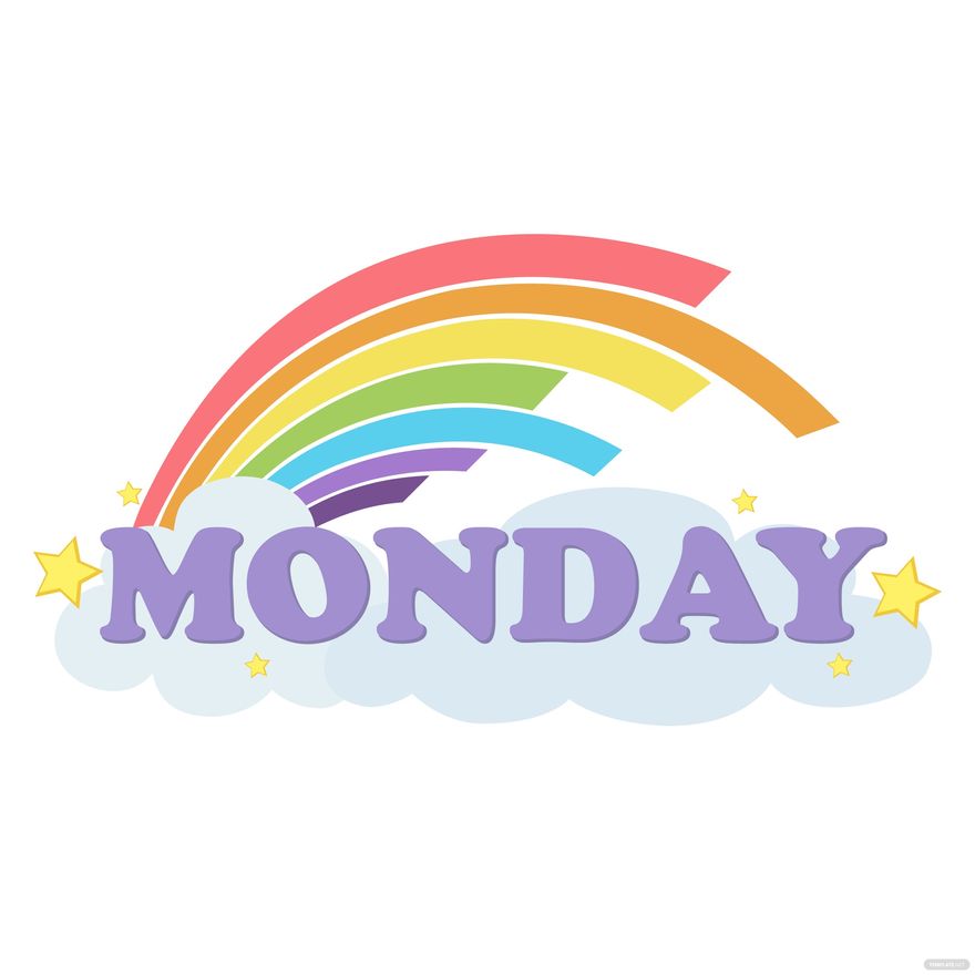 Rainbow Monday Vector