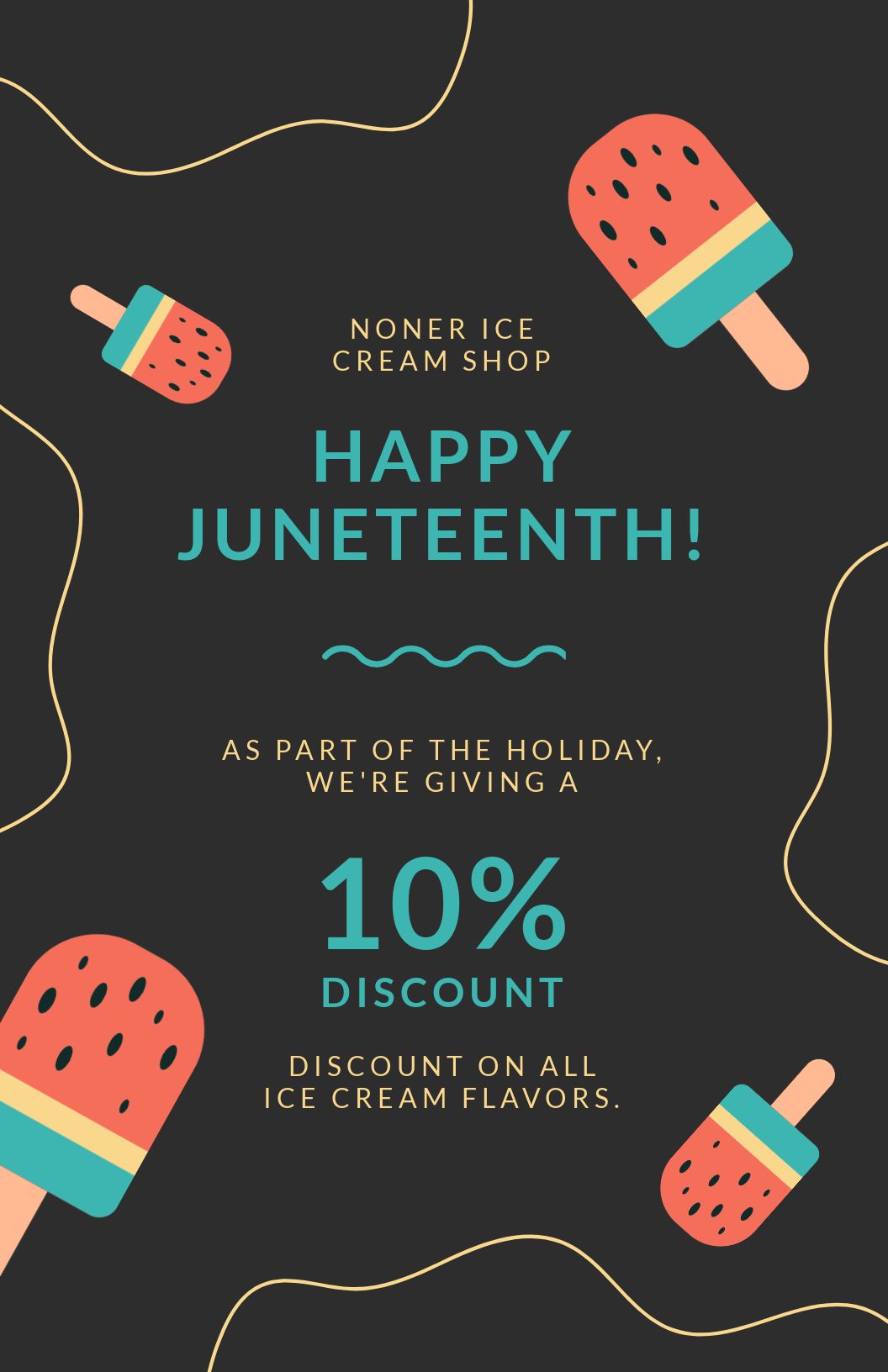 Simple Juneteenth Poster