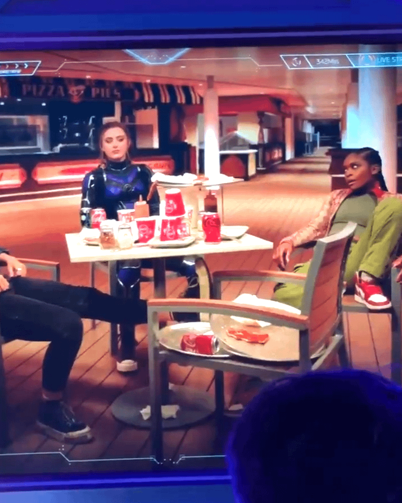 Kathyrn Newton's Cassie Lang and Dominique Thorne's Ironheart at Disney Cruise Line's Worlds of Marvel