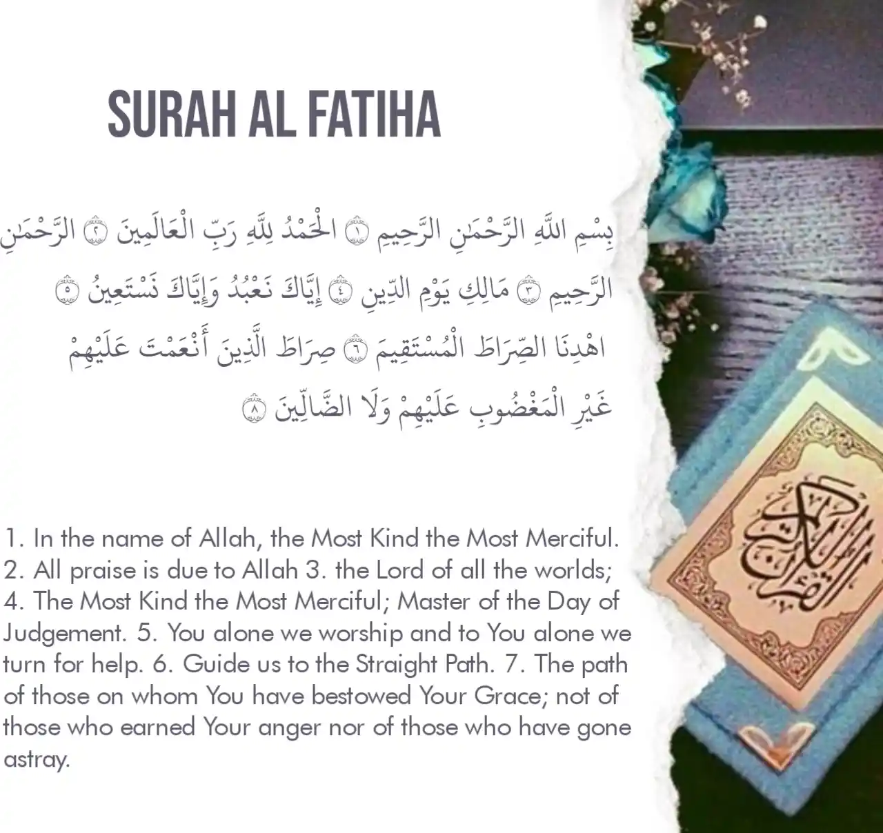 Surah Fatiha With English Translation