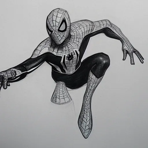 Spider-Man, Pencil Sketch - Arthub.ai