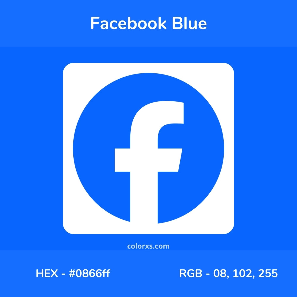 About Facebook Blue color - its meaning and example