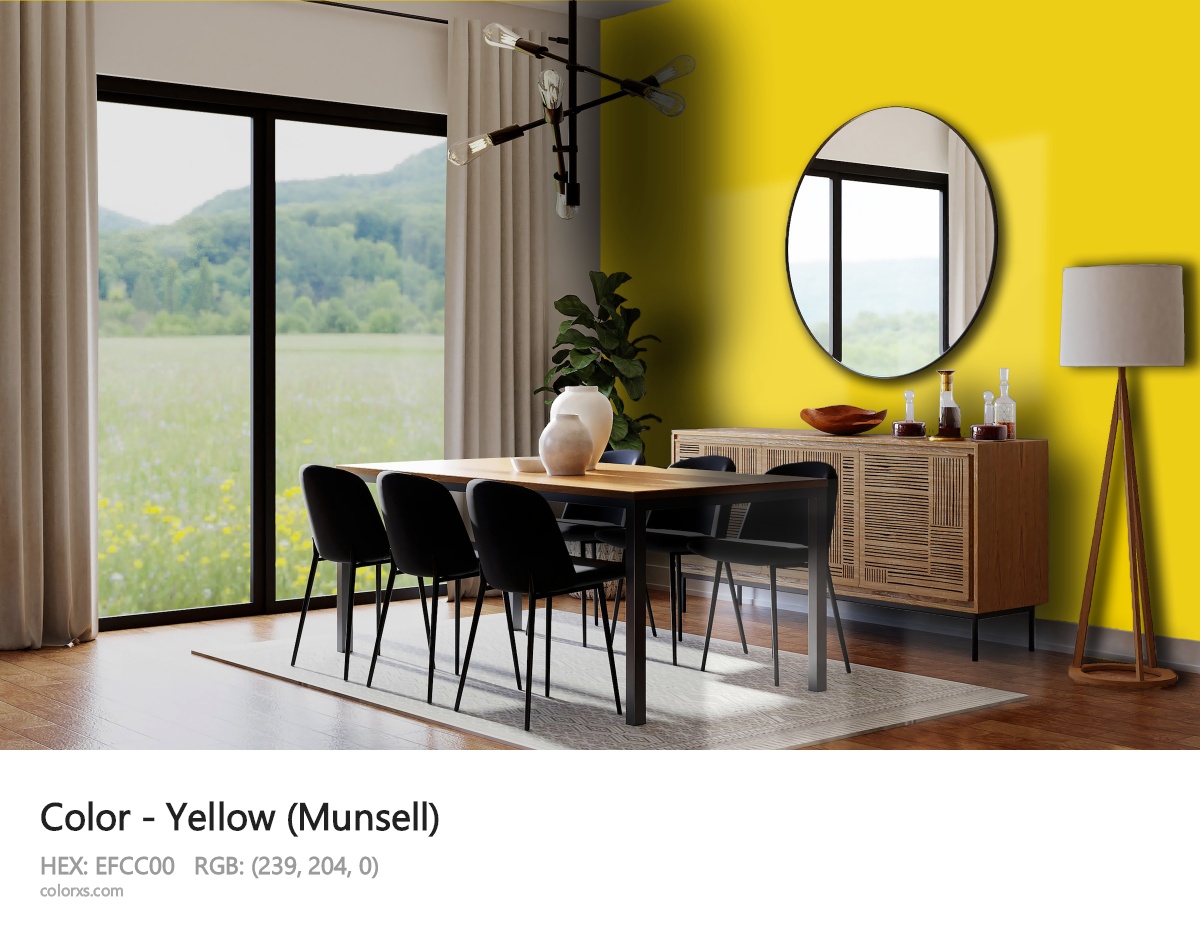 Yellow (Munsell) Color dining room design