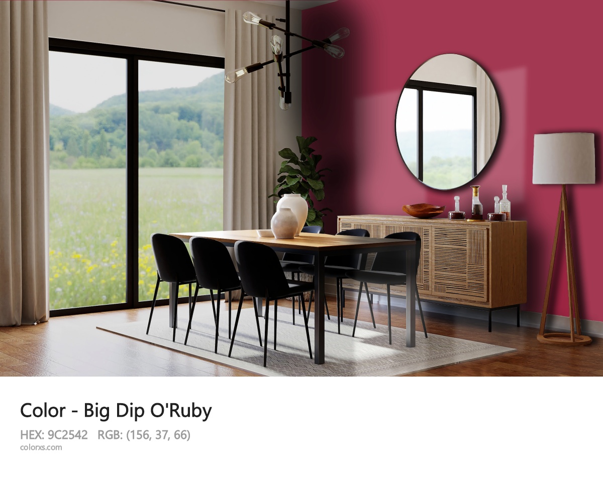 Big Dip O'Ruby Color dining room design