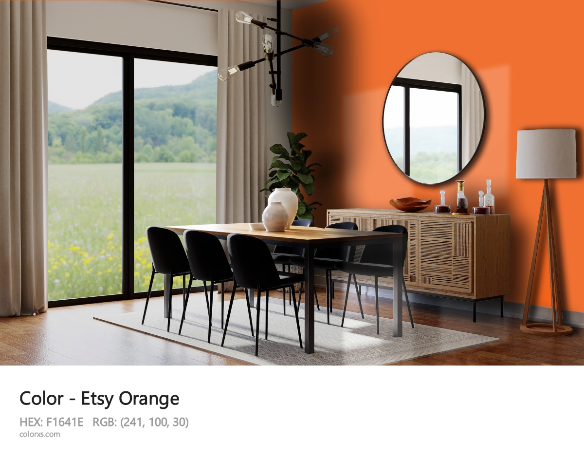 Etsy Orange Other dining room design