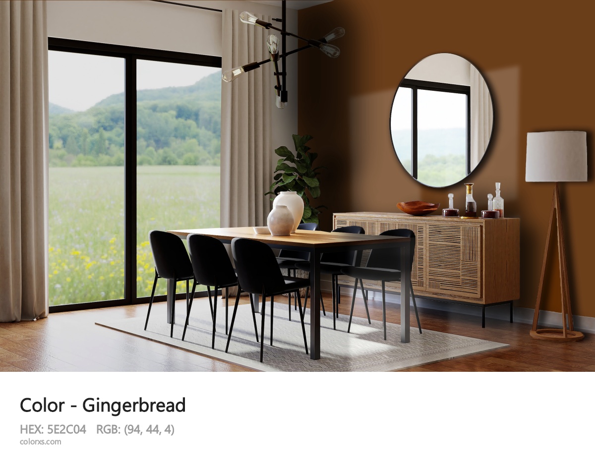 Gingerbread Color dining room design